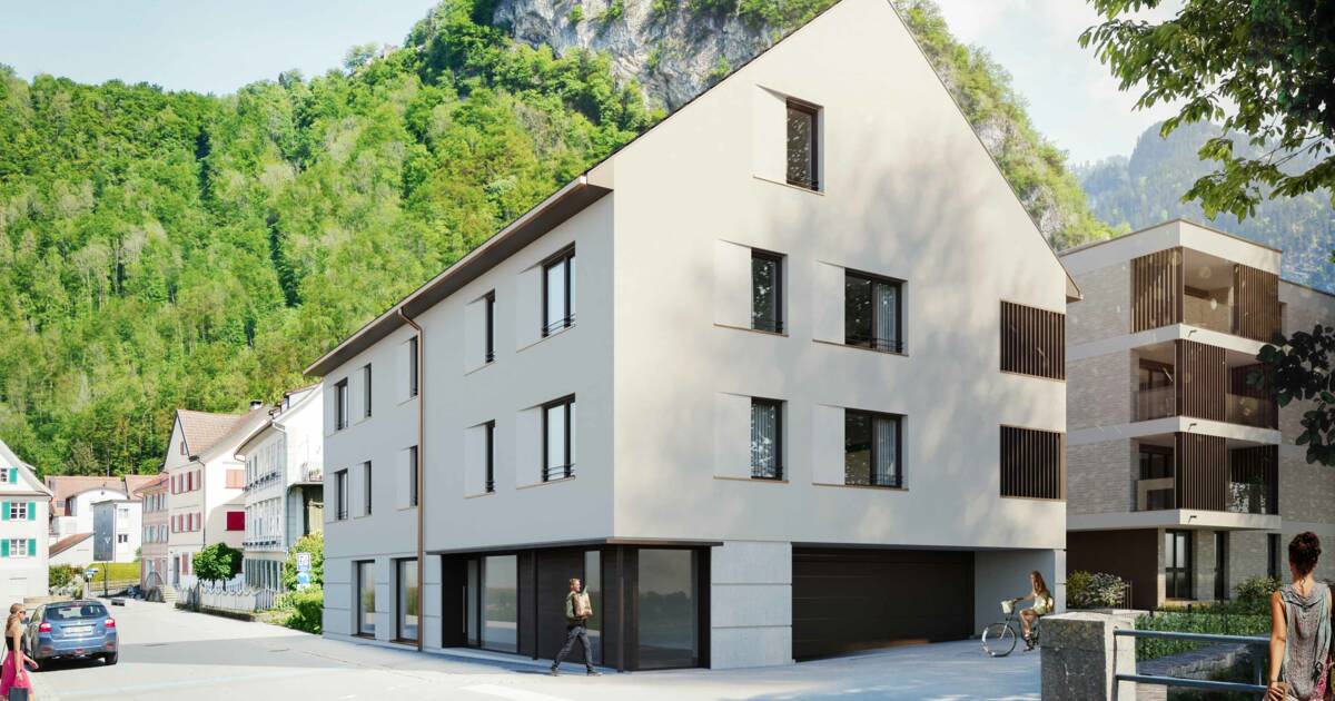 Wohnanlage Am Emsbach II in Hohenems, Nordwest-Ansicht