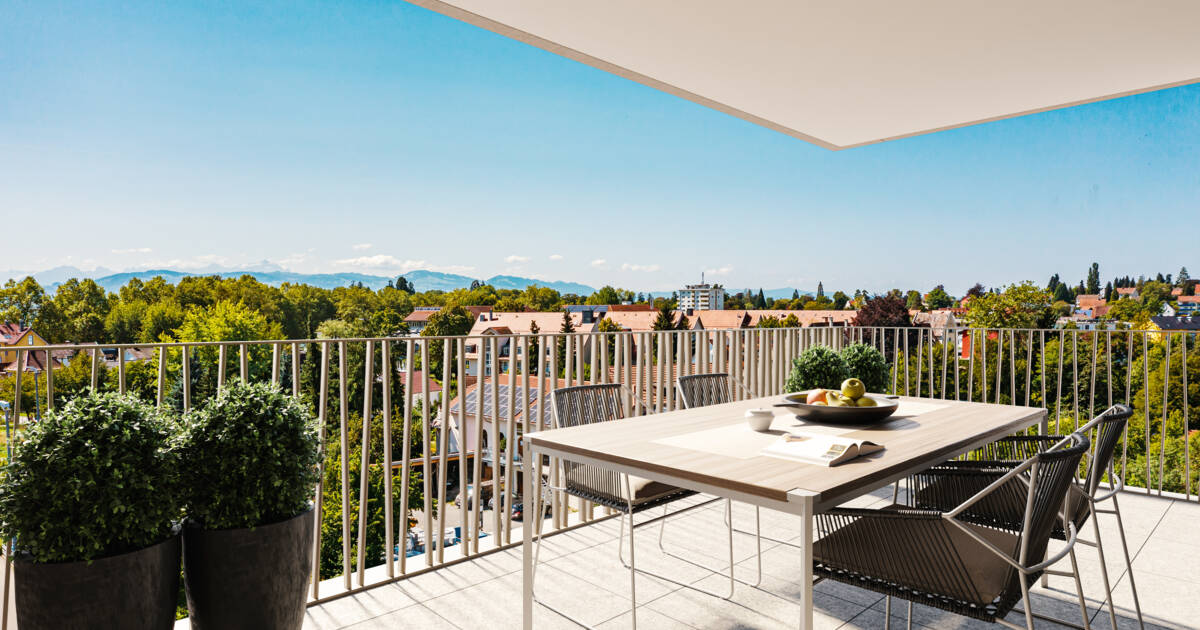 Von den oberen Etagen die Aussicht genießen (Wohnungsbeispiel)