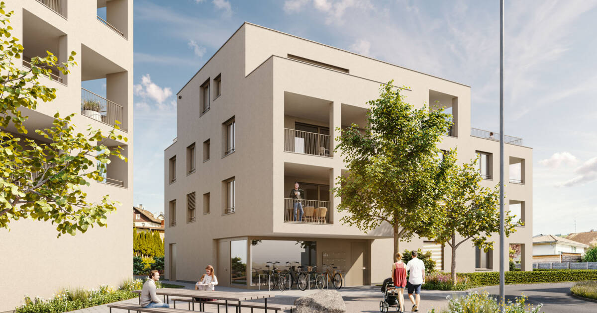 Wohnprojekt Grabenweg, Dornbirn - Südwest-Ansicht