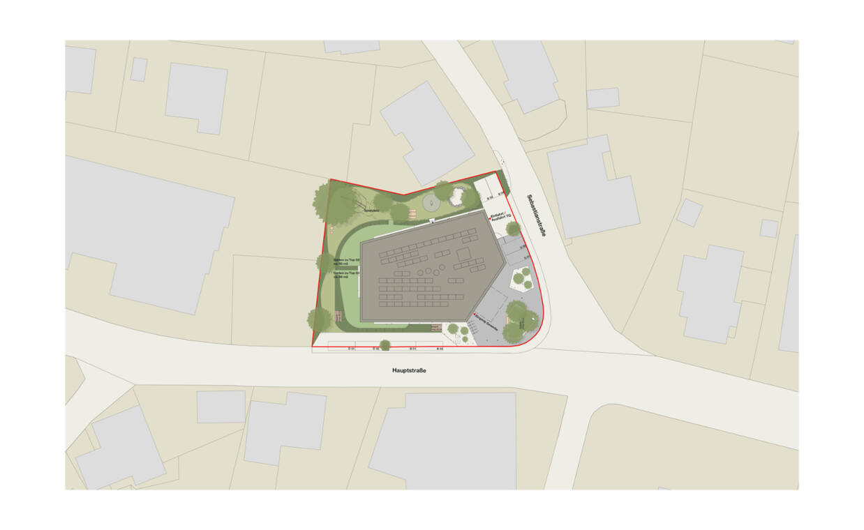 Sebastianstraße in Feldkirch Lageplan i+R Wohnbau GmbH Sebastianstraße in Feldkirch Lageplan i+R Wohnbau GmbH
