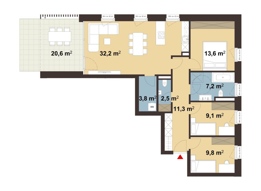 Wohnanlage Ringstra&szlig;e, Feldkirch - Grundriss Whg A03