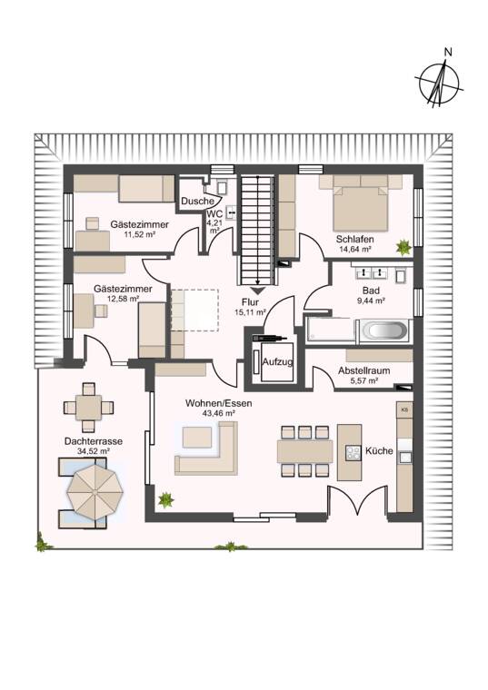 DG-Wohnung Grundriss C27 DG-Wohnung Grundriss C27