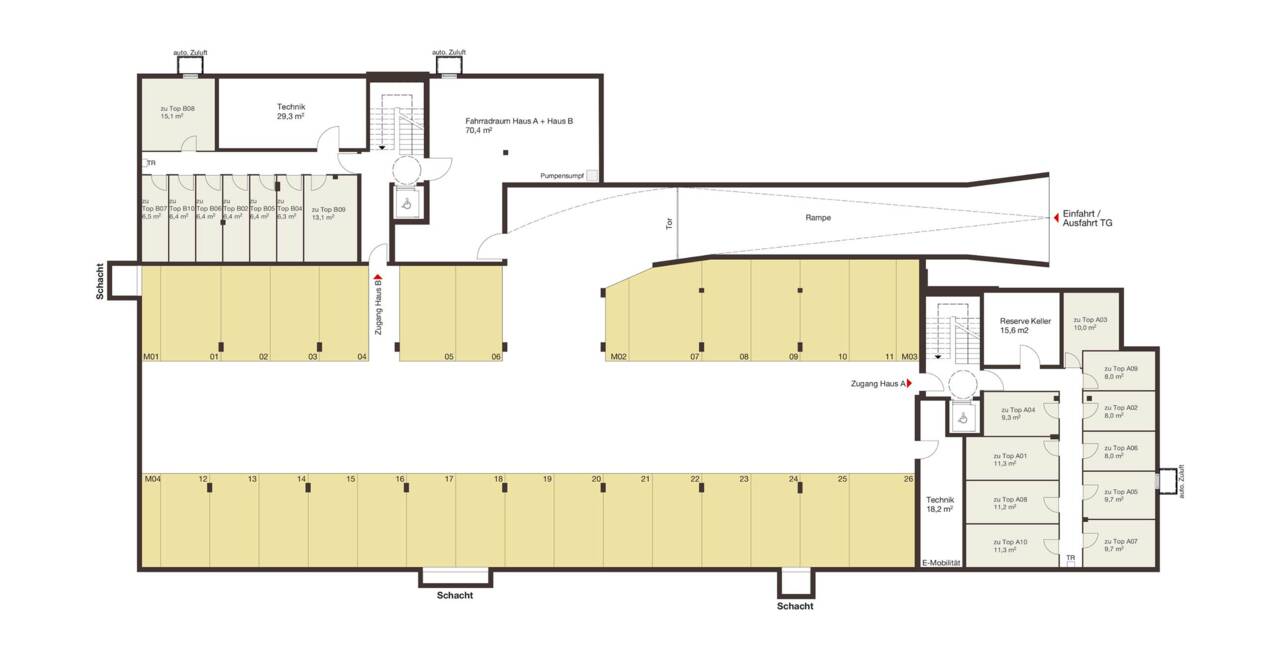 Wohnanlage Ringstra&szlig;e, Feldkirch - Tiefgarage