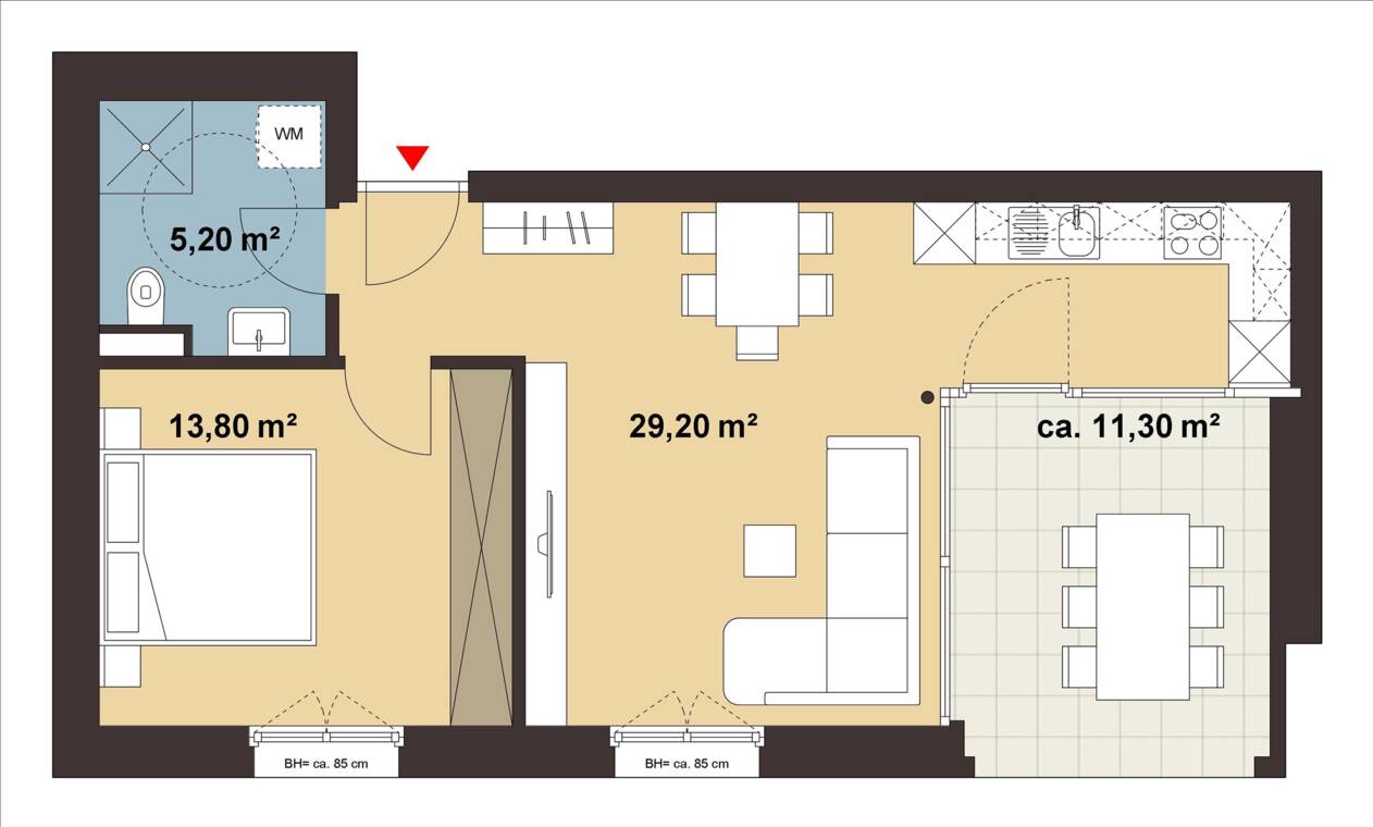 Grundriss Whg 03 Wohnanlage Pappelweg, Lochau Grundriss Whg 03 Wohnanlage Pappelweg, Lochau