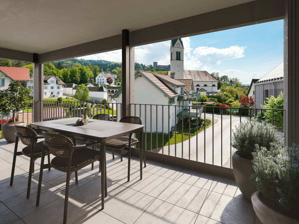M&ouml;glicher Ausblick von Wohnung B04