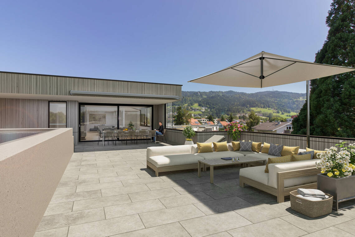 Wohnanlage Pappelweg, Lochau - Aussicht Penthouse
