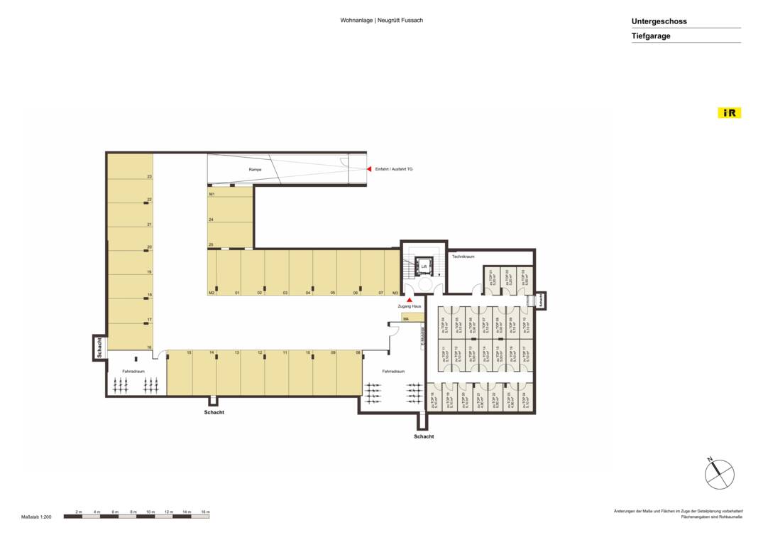 Tiefgaragenplan Neugr&uuml;tt Fu&szlig;ach