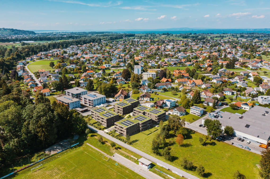 Luftbildvisualisierung des Wohnquartiers