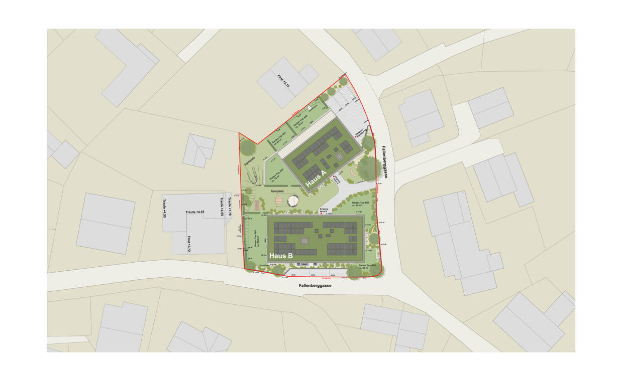 Fallenberggasse, Dornbirn-Lageplan Fallenberggasse, Dornbirn-Lageplan