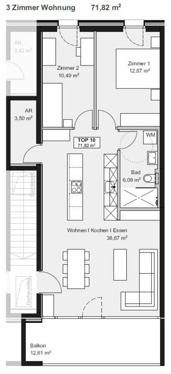 Hellbrunnenstrasse Hohenems Whg B10 3-Zimmer