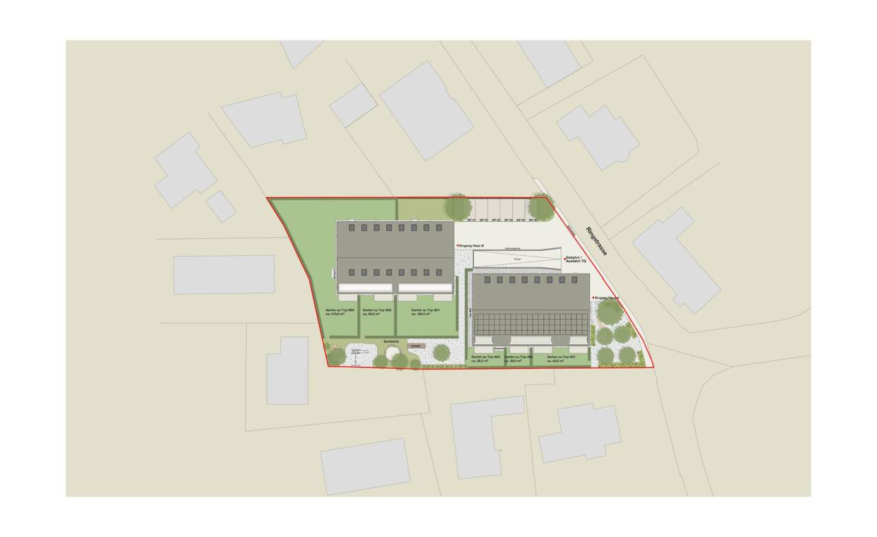 Wohnanlage Ringstra&szlig;e, Feldkirch - Lageplan