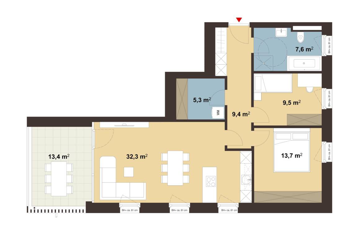 Wohnanlage Ringstra&szlig;e, Feldkirch - Grundriss Whg A04
