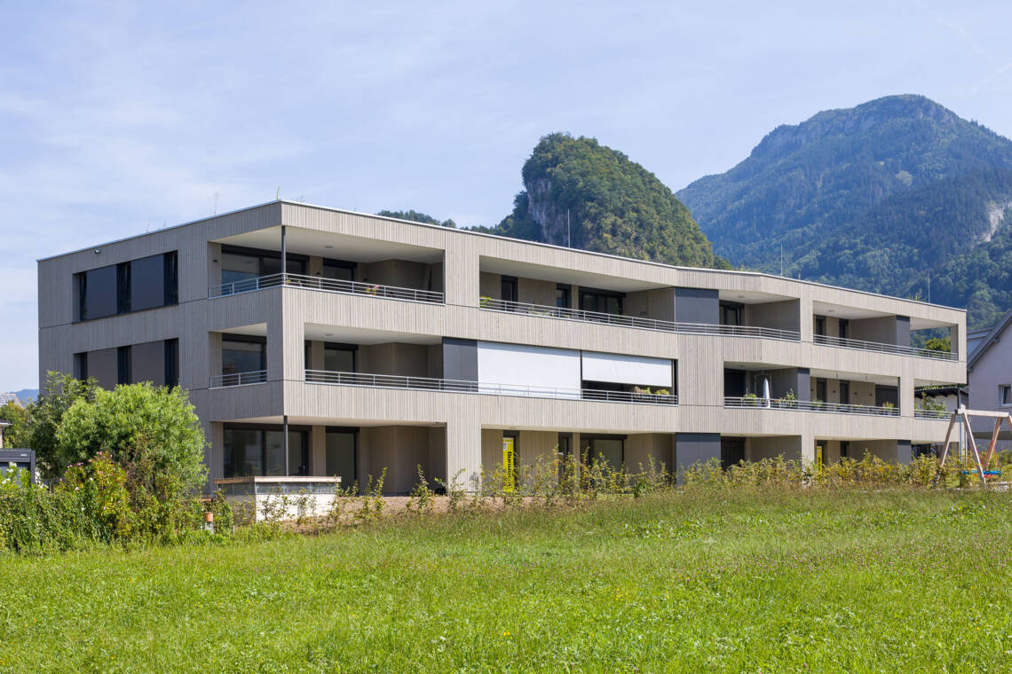 S&uuml;dseite der Wohnanlage Roseggerstra&szlig;e &copy; Dietmar Walser