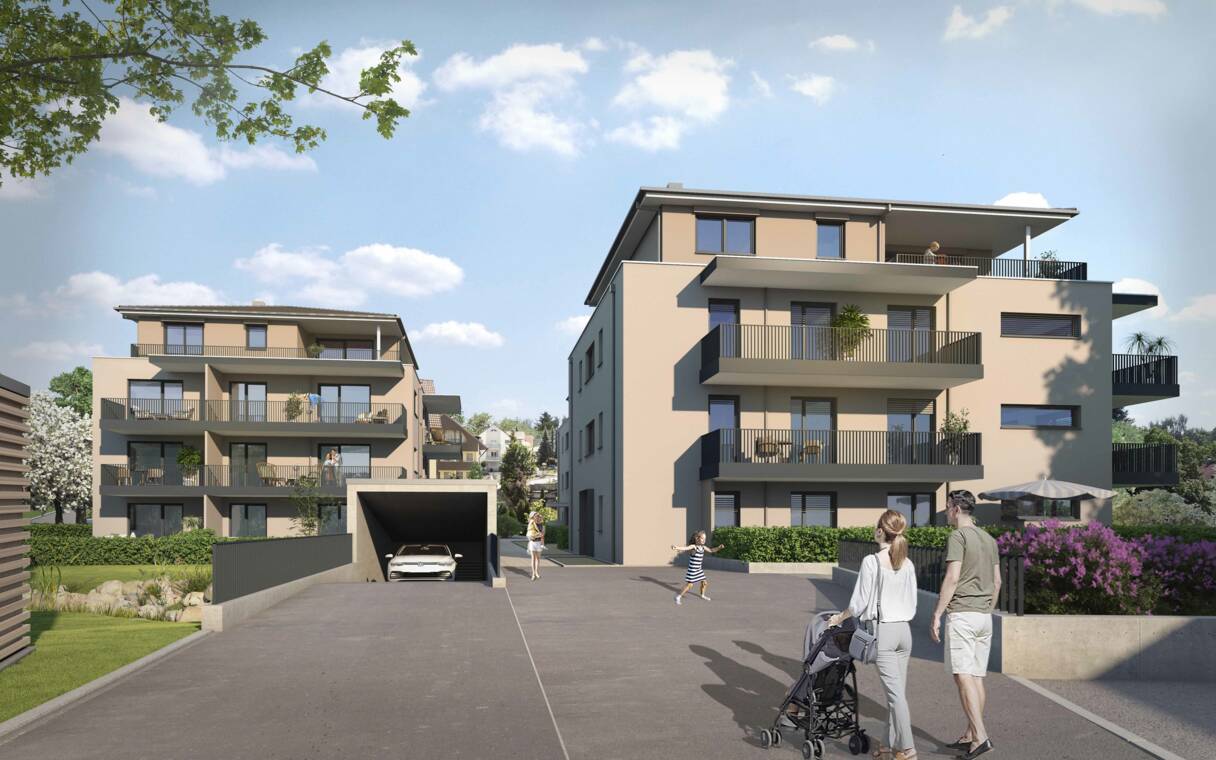 Au&szlig;envisualisierung Obere M&uuml;hlstra&szlig;e in Bad W&ouml;rishofen i+R Wohnbau Lindau 