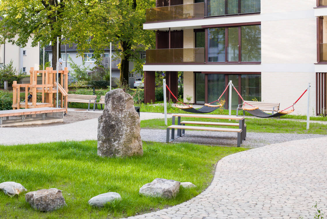 Wohnanlage Am Emsbach II, Hohenems - Südost-Ansicht Wohnanlage Am Emsbach II, Hohenems - Südost-Ansicht © © Julie Walser