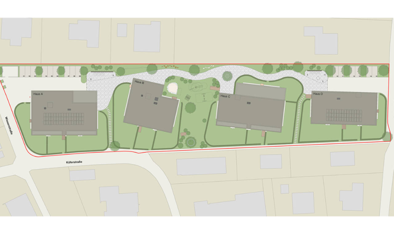 Wiesenstra&szlig;e in H&ouml;chst Lageplan i+R Wohnbau GmbH