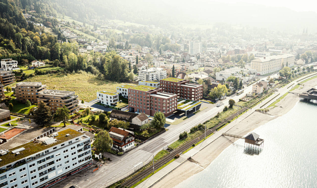 Seeblick II in Lochau Luftbild 03 i+R Wohnbau GmbH