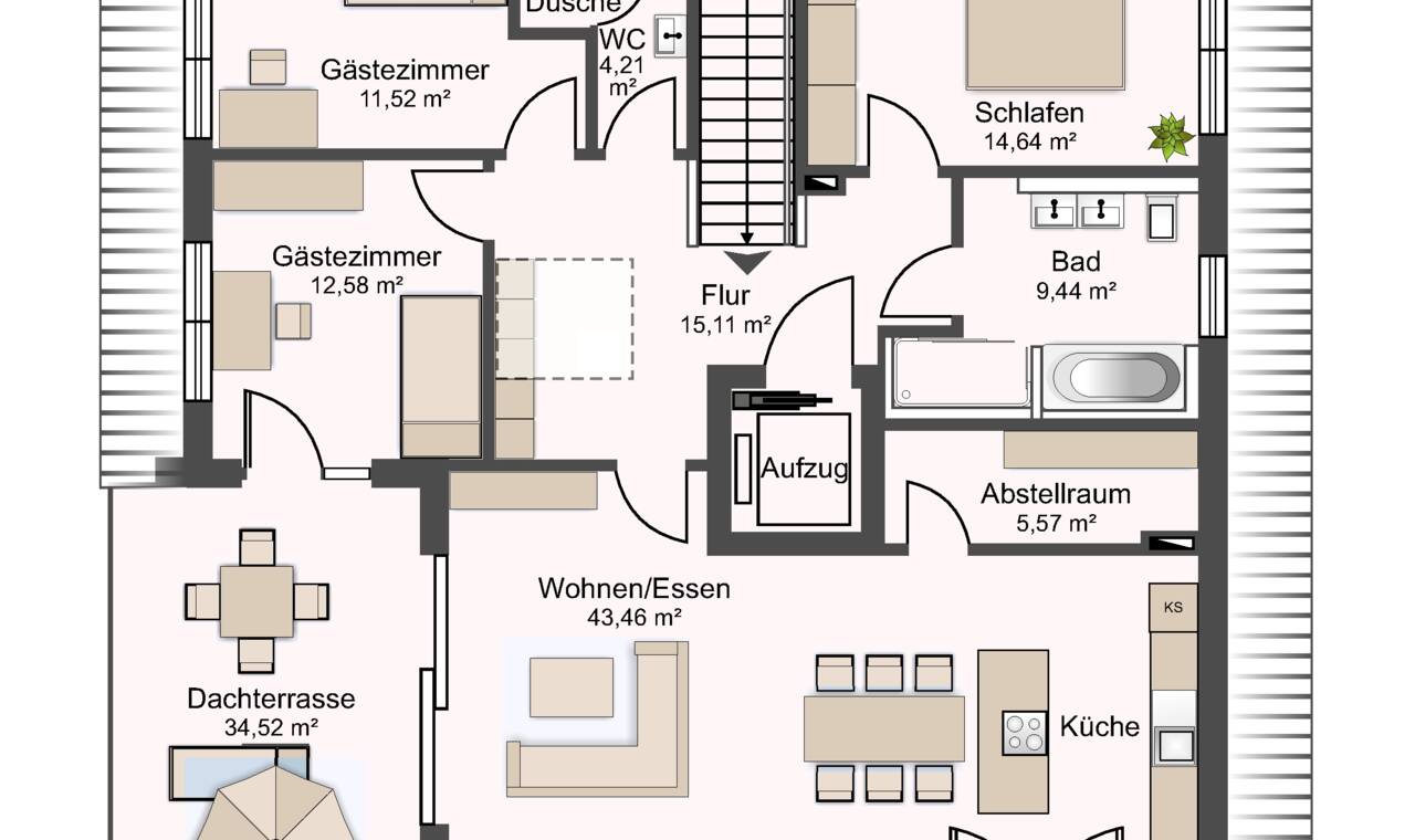 DG-Wohnung Grundriss C27