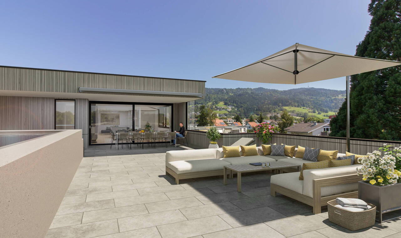 Wohnanlage Pappelweg, Lochau - Aussicht Penthouse