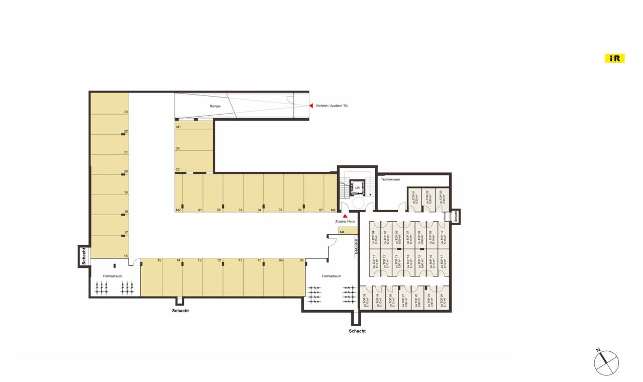 Tiefgaragenplan Neugr&uuml;tt Fu&szlig;ach