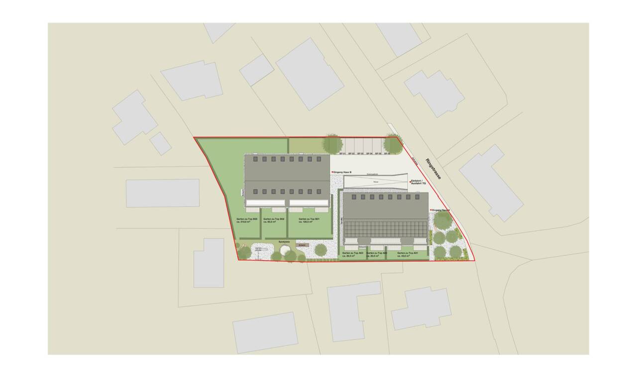 Wohnanlage Ringstraße, Feldkirch - Lageplan Wohnanlage Ringstraße, Feldkirch - Lageplan