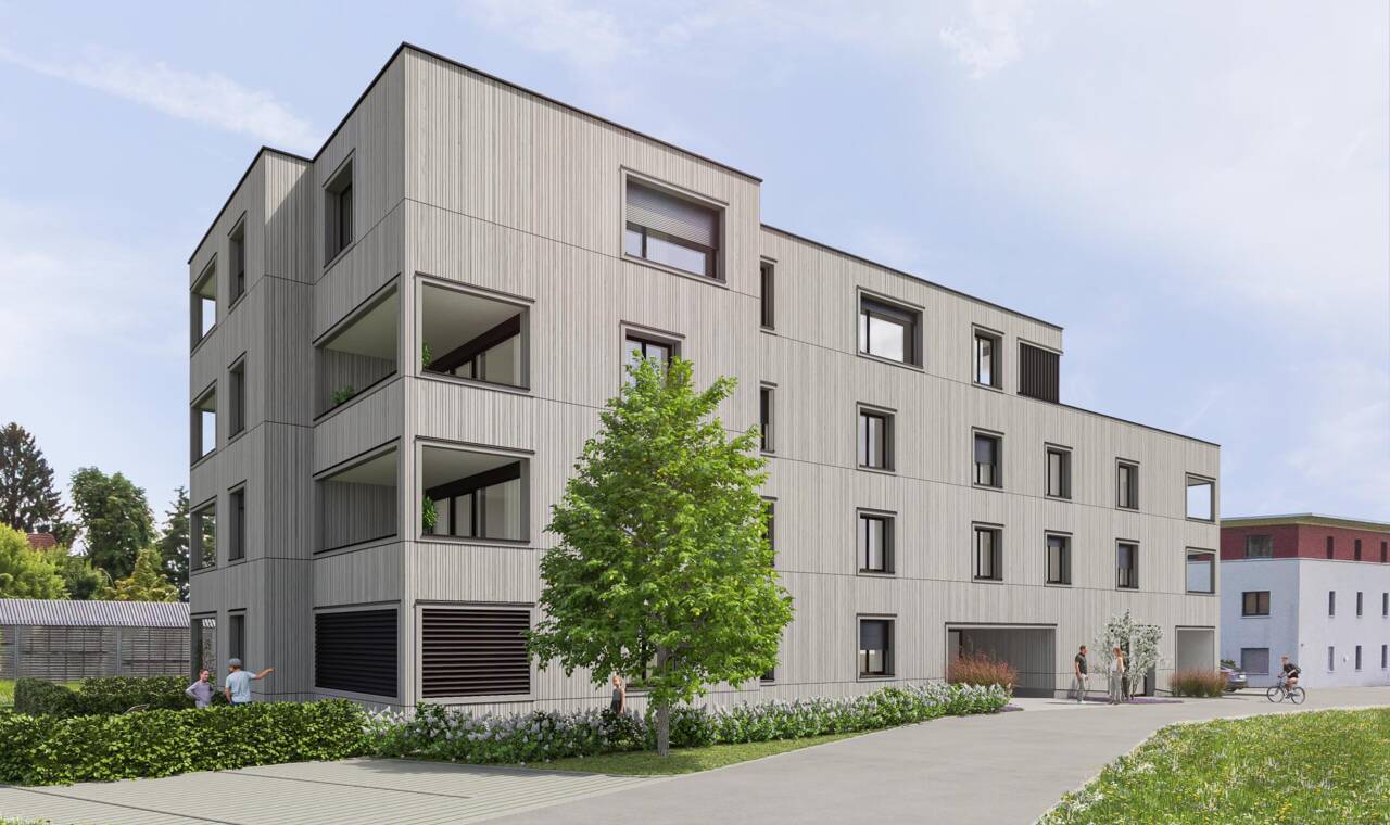 Wohnanlage Pappelweg, Lochau - Nordost-Ansicht Wohnanlage Pappelweg, Lochau - Nordost-Ansicht