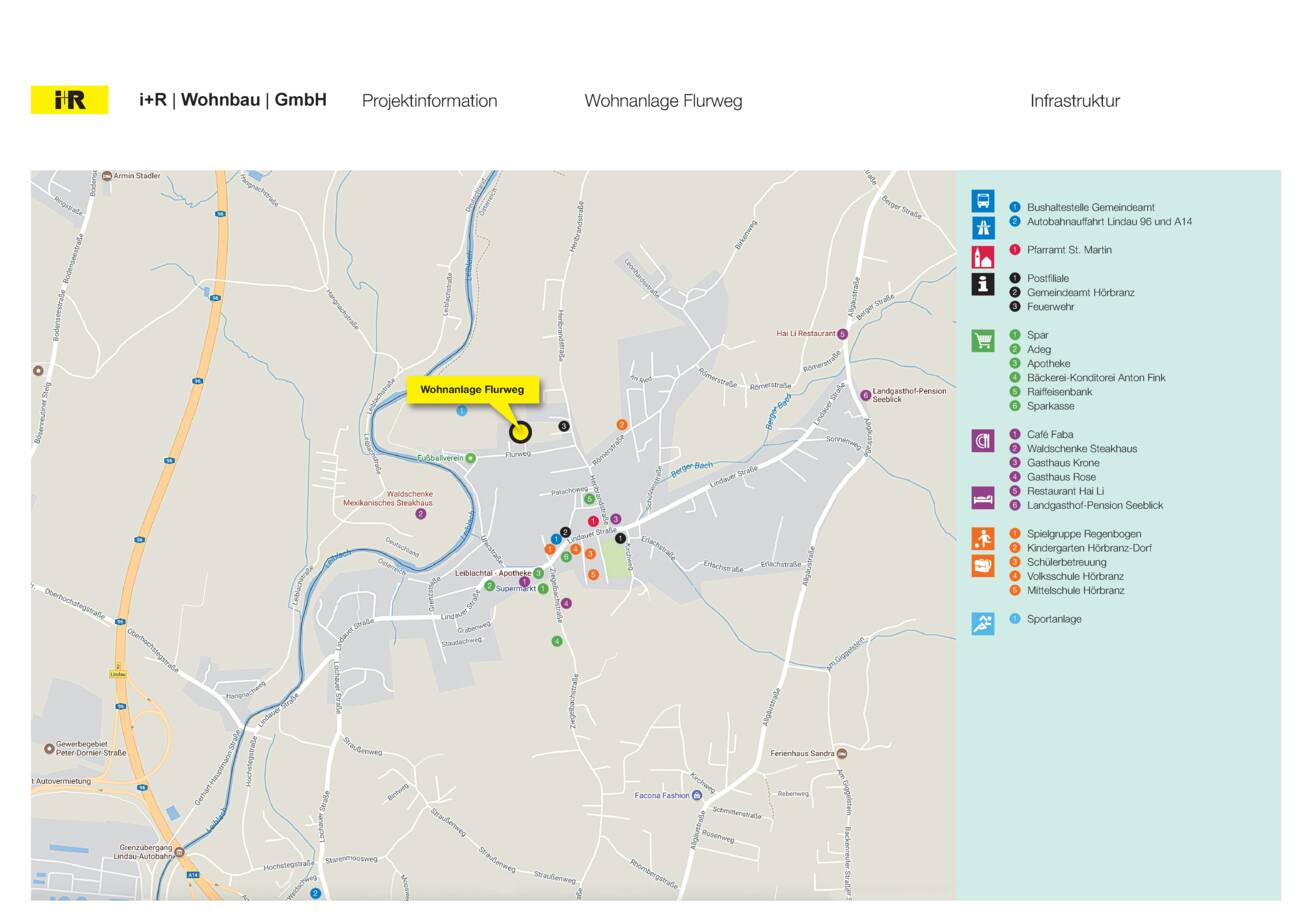 Flurweg in Hörbranz Ortsplan i+R Wohnbau GmbH Flurweg in Hörbranz Ortsplan i+R Wohnbau GmbH
