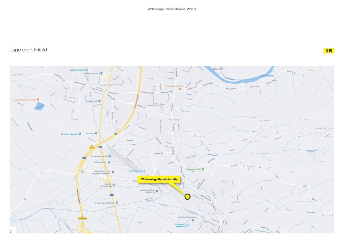 Lageplan Bahnhofstraße in Wolfurt Lageplan Bahnhofstraße in Wolfurt