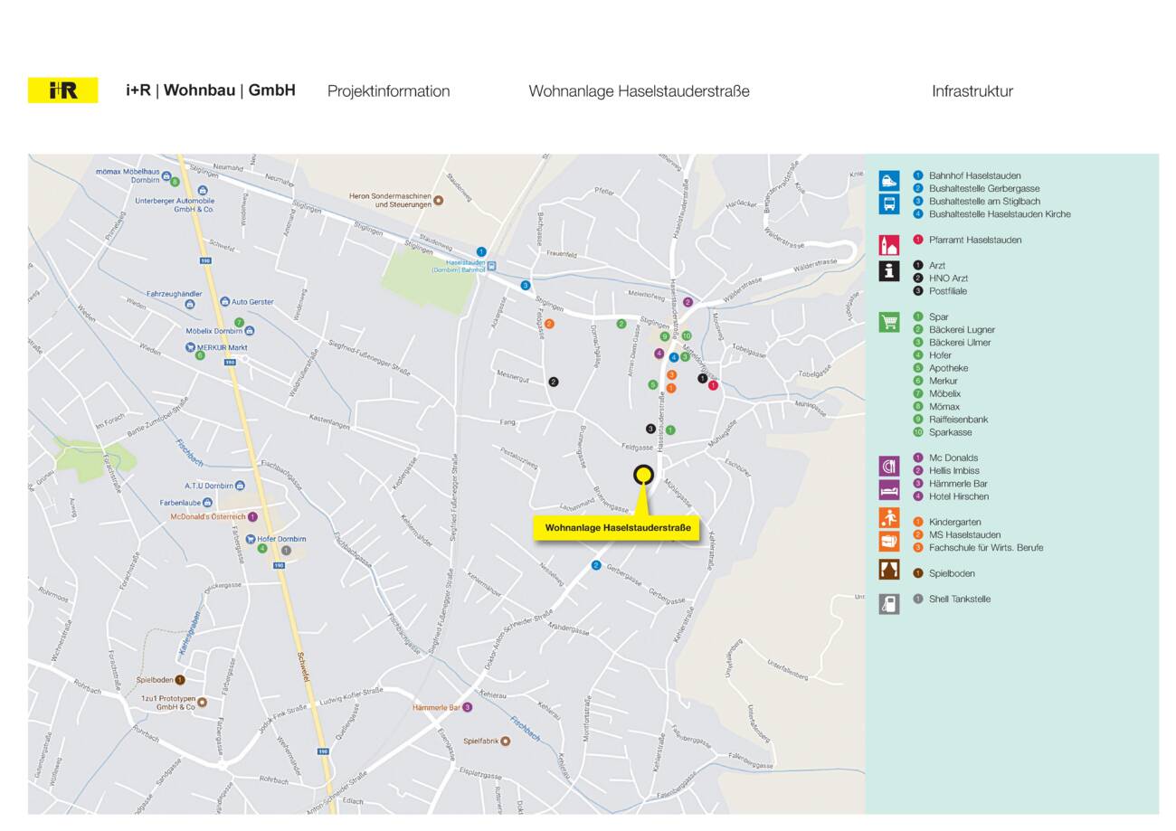 Haselstauderstraße in Dornbirn Ortsplan Haselstauderstraße in Dornbirn Ortsplan