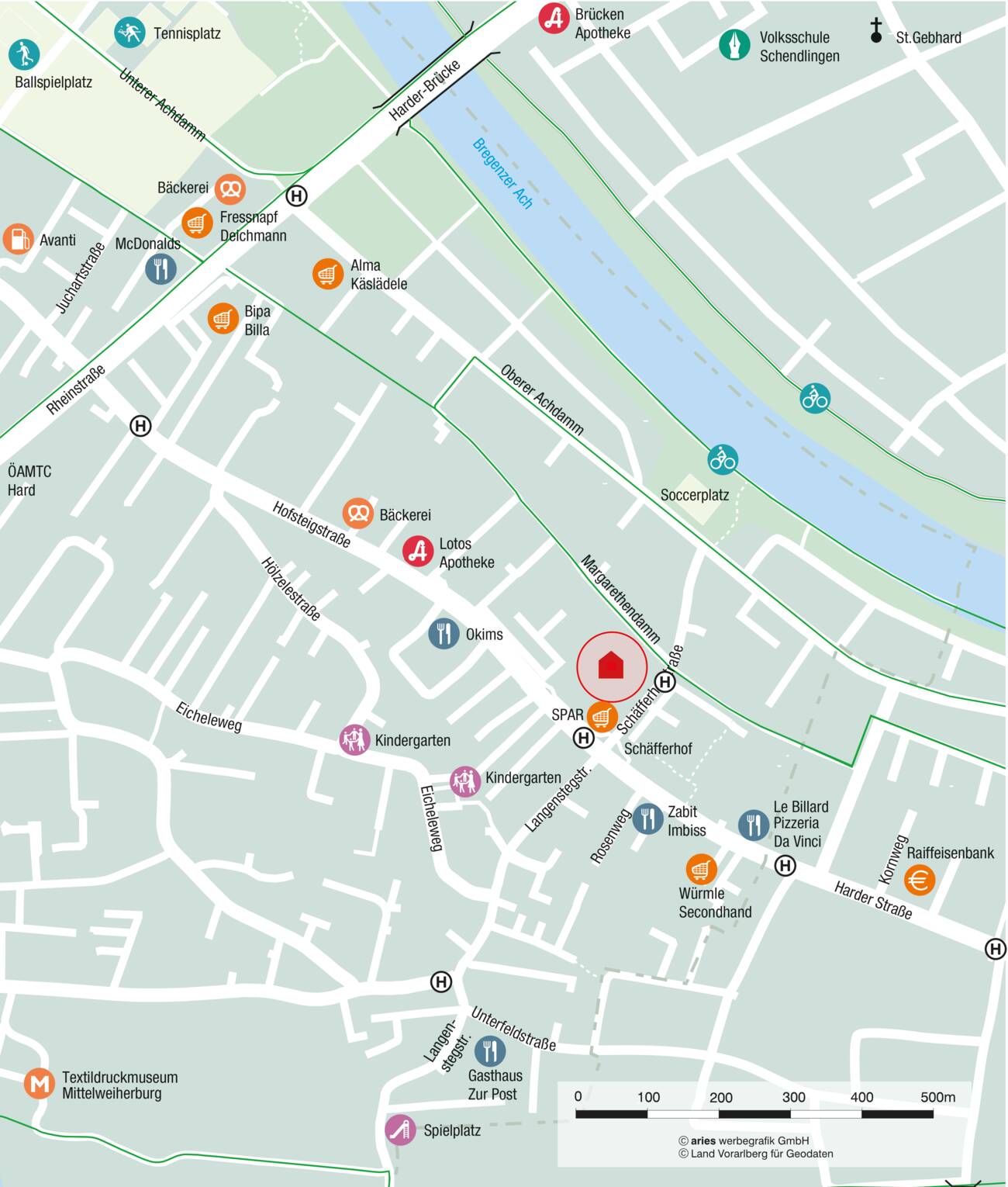Margarethendamm in Hard Ortsplan i+R Wohnbau GmbH