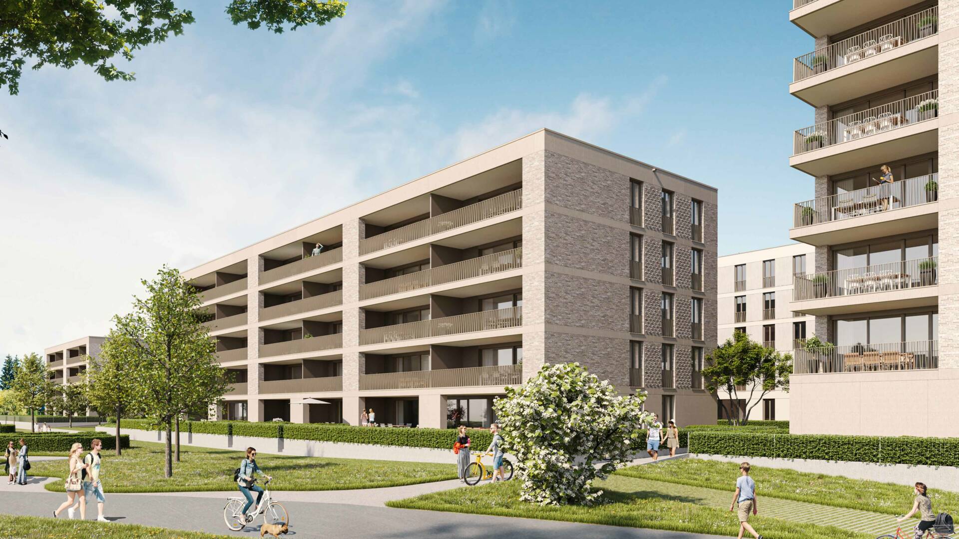 Das komplette Quartier wird von Landschaftsarchitekten geplant und begrünt