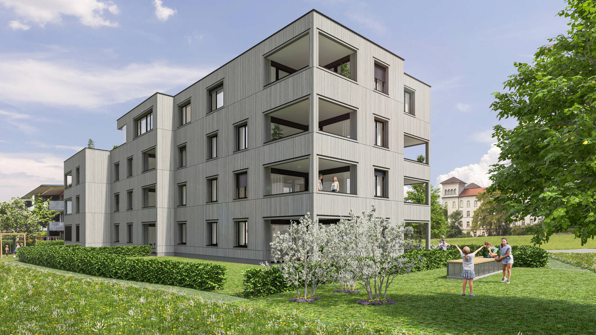 Wohnanlage Pappelweg, Lochau - Südost-Ansicht