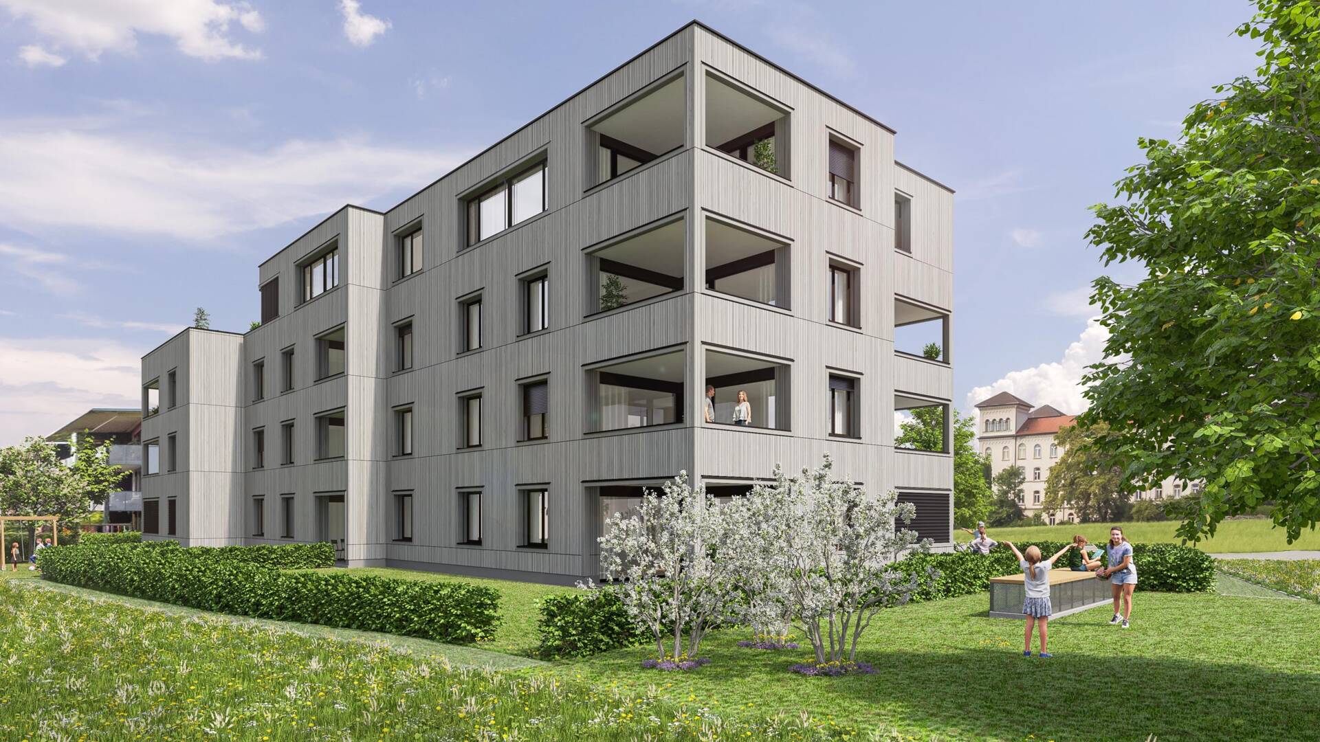 Wohnanlage Pappelweg, Lochau - Südost-Ansicht Wohnanlage Pappelweg, Lochau - Südost-Ansicht