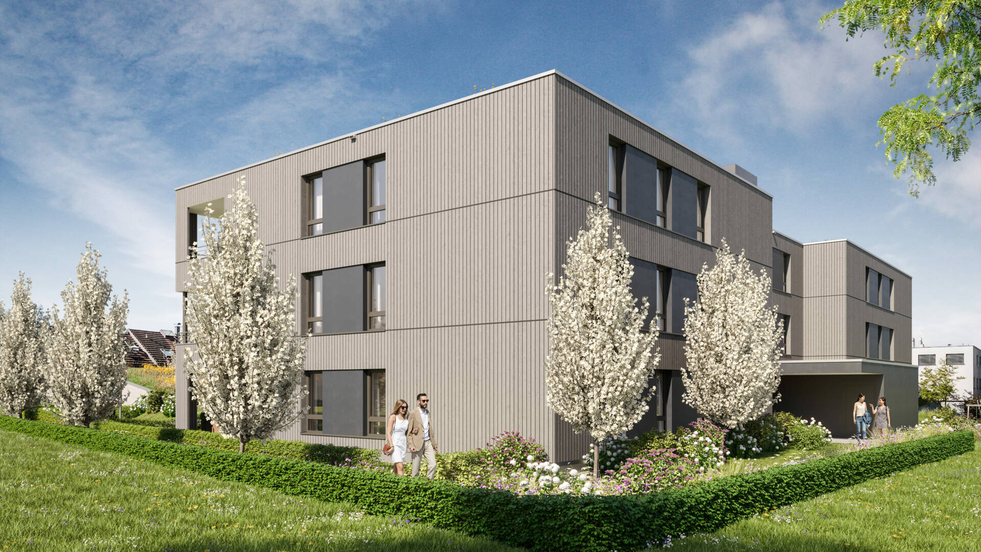Nordost-Ansicht Wohnanlage Roseggerstraße in Hohenems