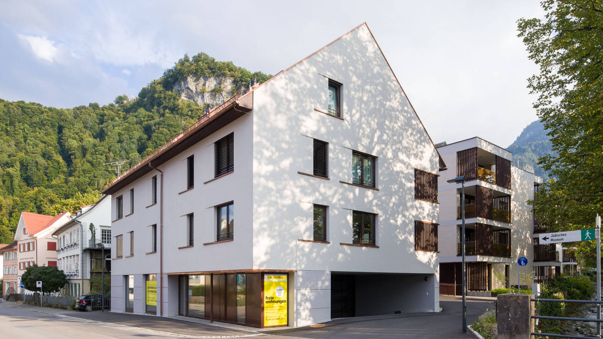 Wohnanlage Am Emsbach II, Hohenems - Nordwest-Ansicht Wohnanlage Am Emsbach II, Hohenems - Nordwest-Ansicht