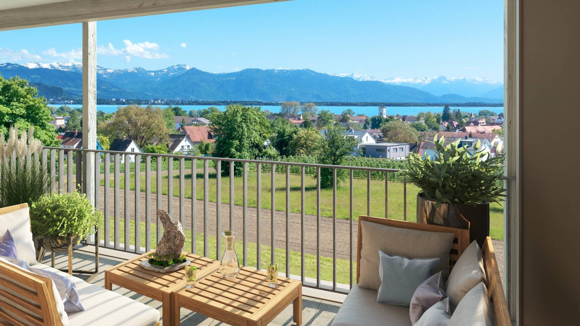 Hammerweg Lindau Ausblick OG 3 | i+R Wohnbau Lindau 