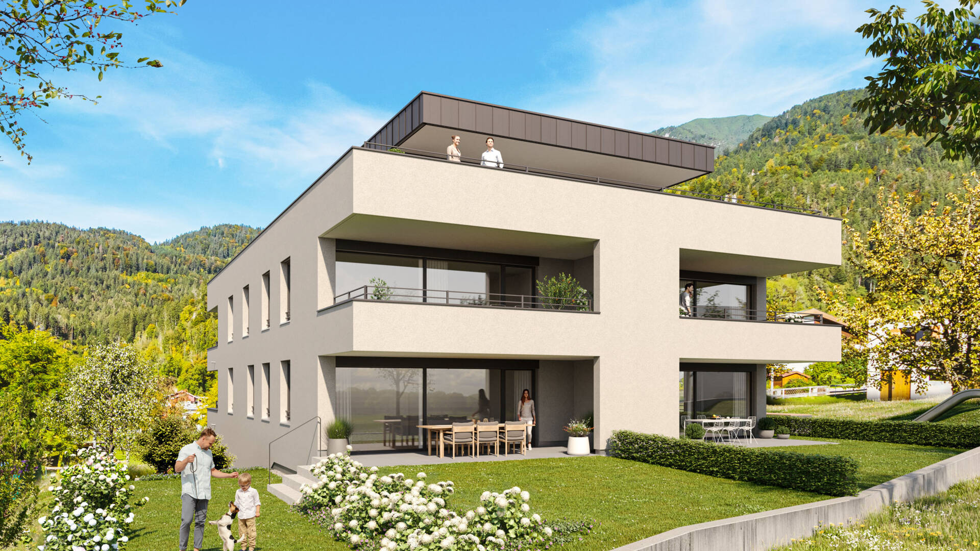 Tranglweg, Nüziders - Südwest-Ansicht Tranglweg, Nüziders - Südwest-Ansicht