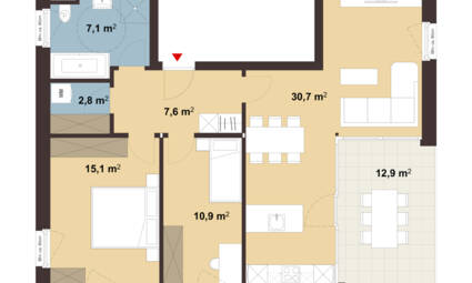 Hofnerfeldweg in Frastanz Whg A02 i+R Wohnbau GmbH Hofnerfeldweg in Frastanz Whg A02 i+R Wohnbau GmbH