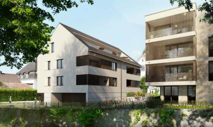 Wohnanlage Am Emsbach II in Hohenems, Südwest-Ansicht Wohnanlage Am Emsbach II in Hohenems, Südwest-Ansicht