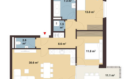 Am Emsbach II in Hohenems Grundriss Whg C08 Am Emsbach II in Hohenems Grundriss Whg C08