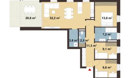 Wohnanlage Ringstraße, Feldkirch - Grundriss Whg A03 Wohnanlage Ringstraße, Feldkirch - Grundriss Whg A03