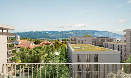 Das Vierlinden-Quartier bedeutet modernes Stadtwohnen mit viel Natur