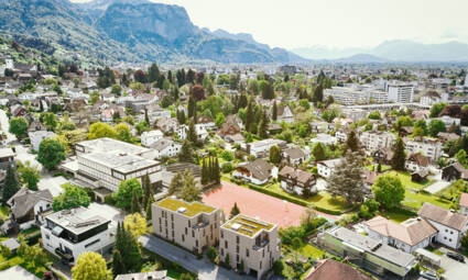 Nachbauerstraße, Dornbirn-Luftbild-Südwest