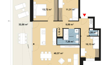 Haus B - Wohnung 23-Dachgeschoss Haus B - Wohnung 23-Dachgeschoss