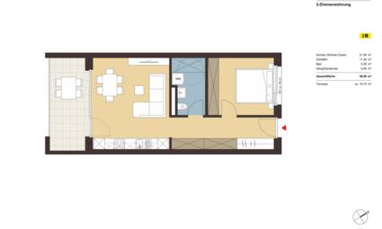 Grundriss Whg 13 Neugr&uuml;tt Fu&szlig;ach