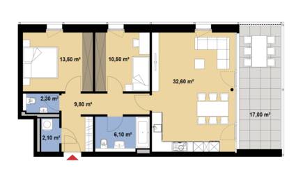 Grundriss Hammerweg Whg 16
