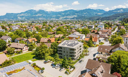 Wohnanlage Sebastianstraße, Feldkirch - Luftbild Südwest-Ansicht Wohnanlage Sebastianstraße, Feldkirch - Luftbild Südwest-Ansicht