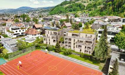 Nachbauerstraße, Dornbirn-Luftbild-Nordost