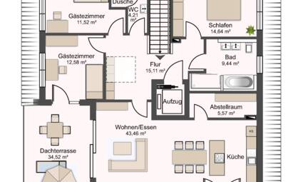 DG-Wohnung Grundriss C27 DG-Wohnung Grundriss C27
