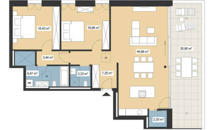 Grundriss DG-Wohnung A34